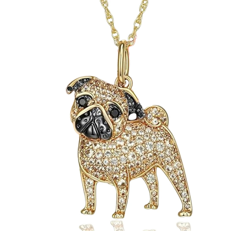 Colar com Pingente Pug Lovely