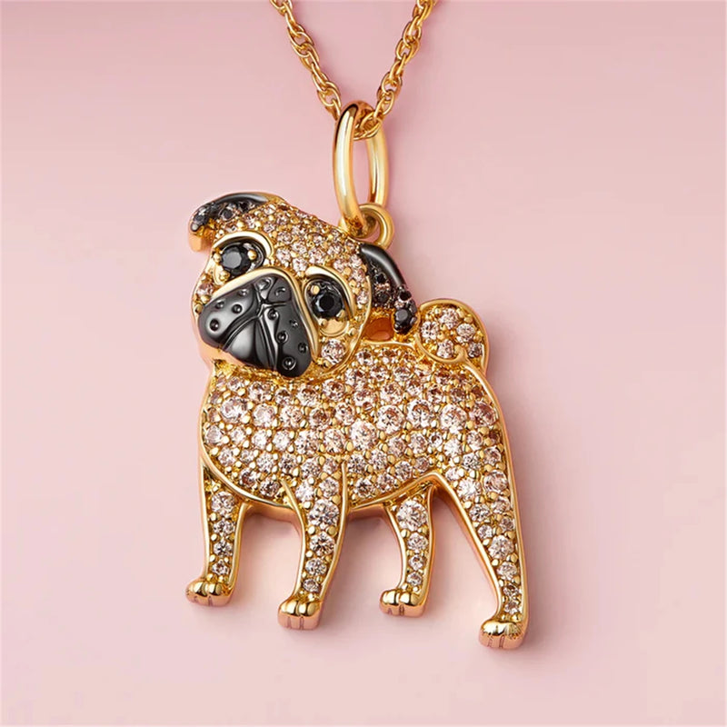 Colar com Pingente Pug Lovely